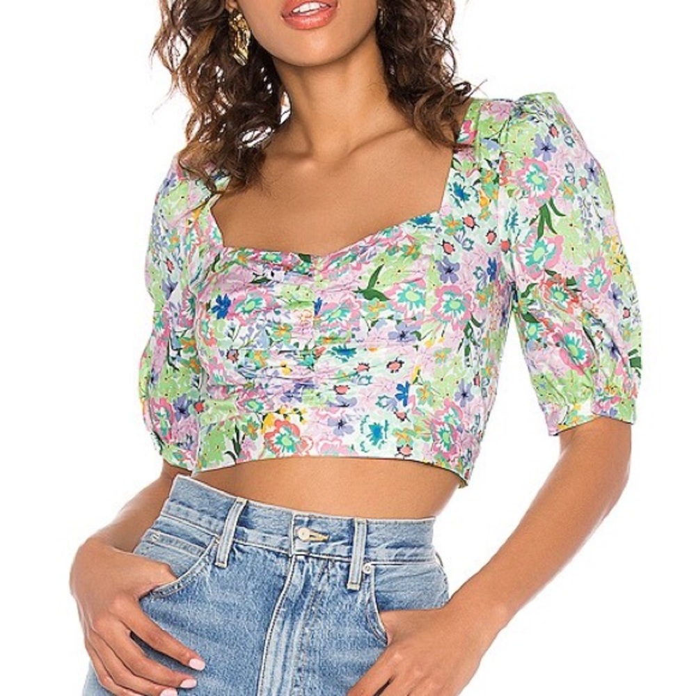 For Love & Lemons Jardine Crop Top
